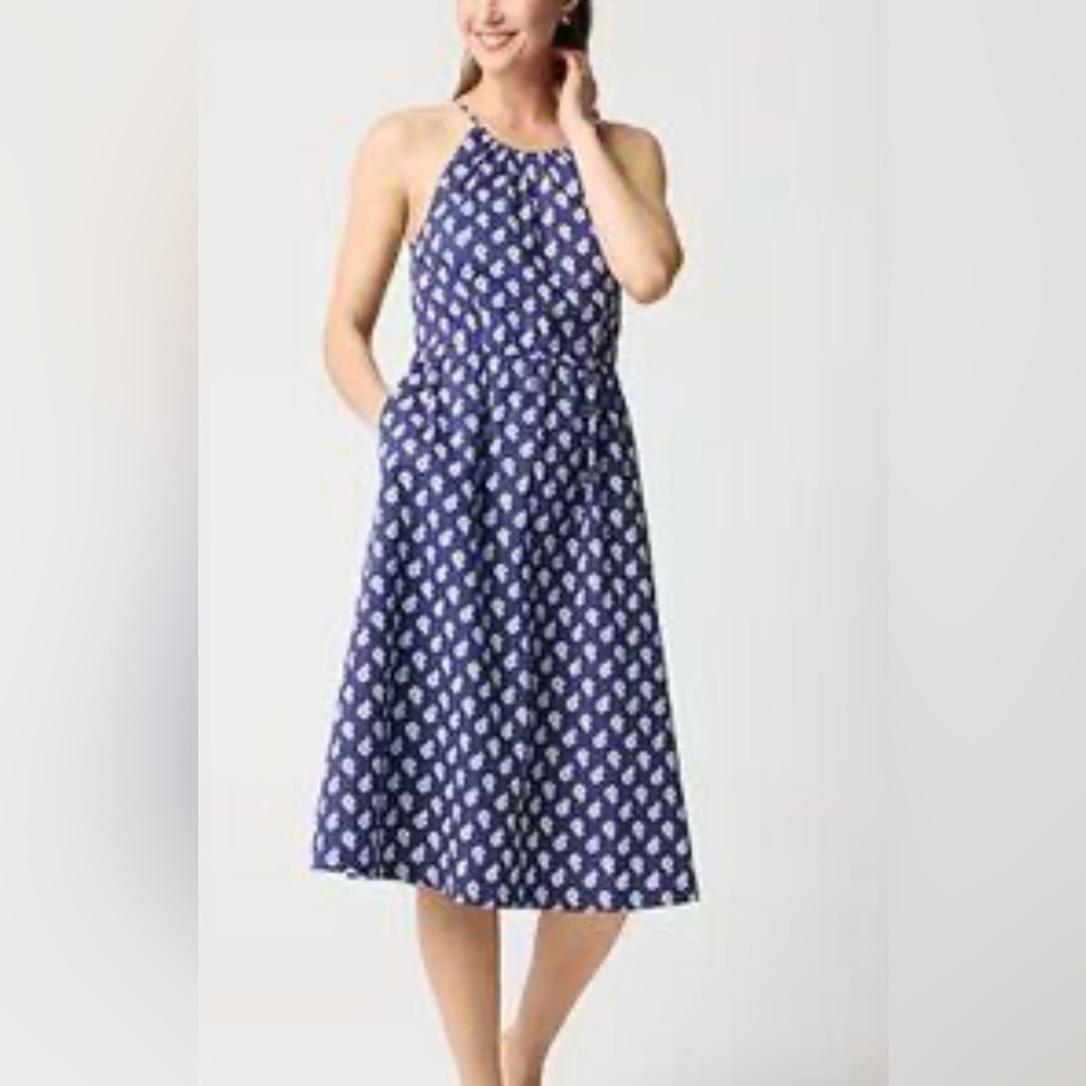 J.Crew Strappy Poplin Halter
Dress